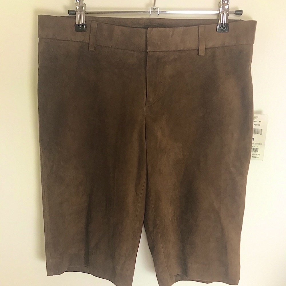 Ralph Lauren black label goat suede shorts